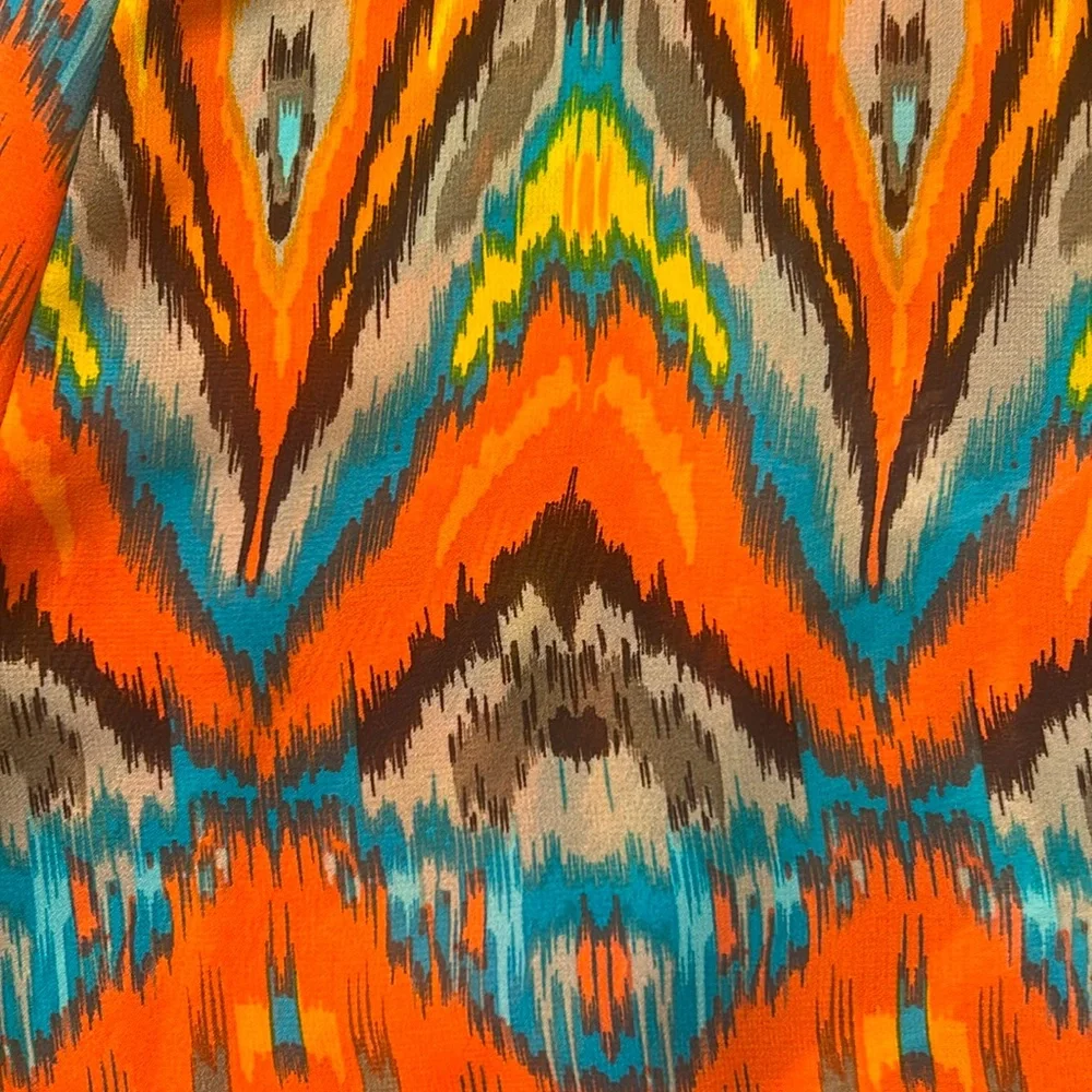 Ivy Jane Leopard Print Chiffon Dress Cover-up Sheer Bohemian Colorful Size Small - Picture 8 of 16